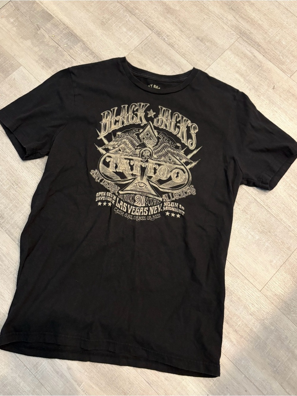 Lucky Brand Tattoo Graphic Tee - Black